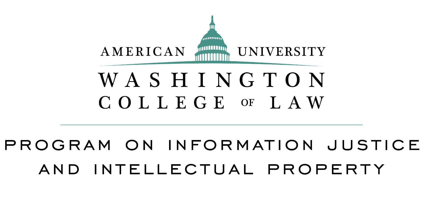 American University Washington College of Law Program on Information Justice and Intellectual Property logo